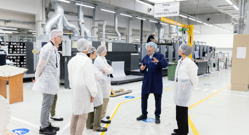 The print floor was a highlight of MCC's tours.